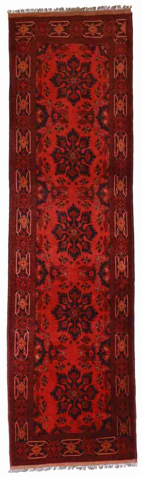 Runner - Kazak Fine Geometric Rectangle - Hand Knotted Rug