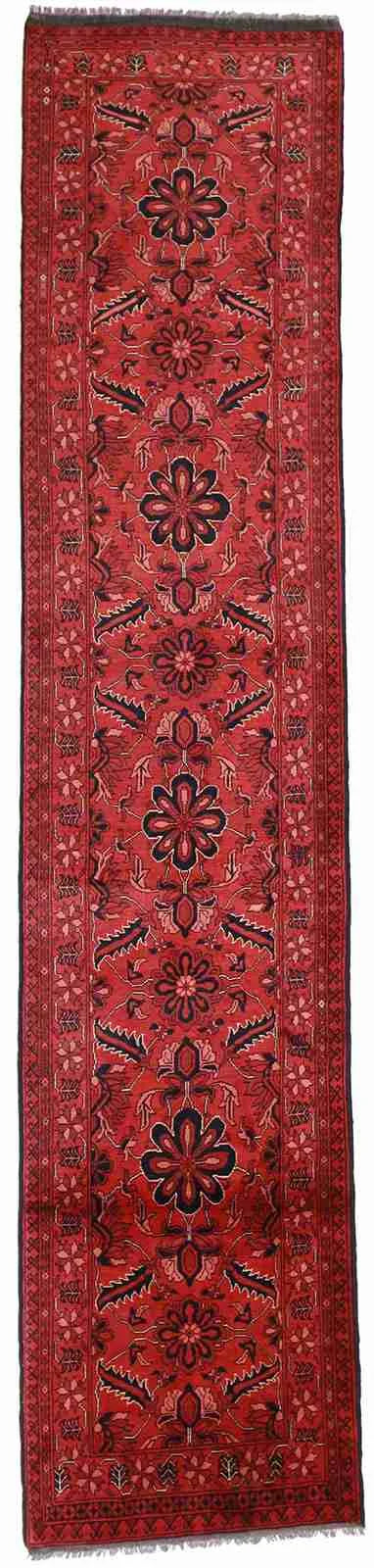 Runner - Mahal Fine Geometric Rectangle - Hand Knotted Rug
