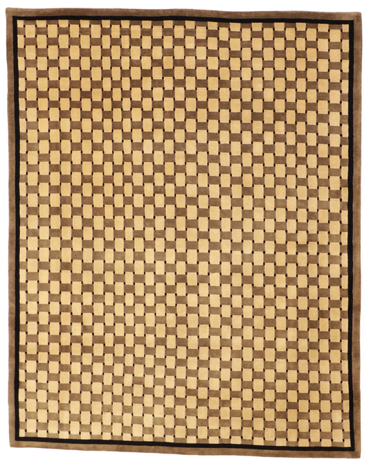 8x10 - Modern Wool All Over Rectangle - Hand Knotted Rug