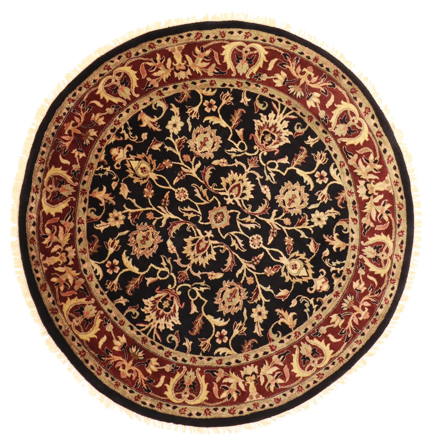 8x10 - Tabriz Fine/Wool Floral Round - Hand Knotted Rug