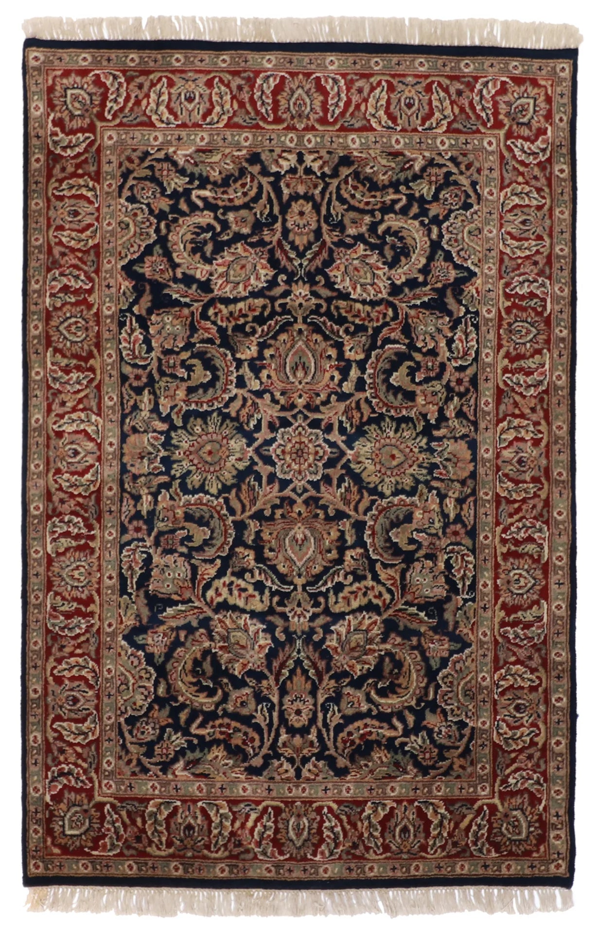4x6.2 - Tabriz Fine/Wool All Over Rectangle - Hand Knotted Rug
