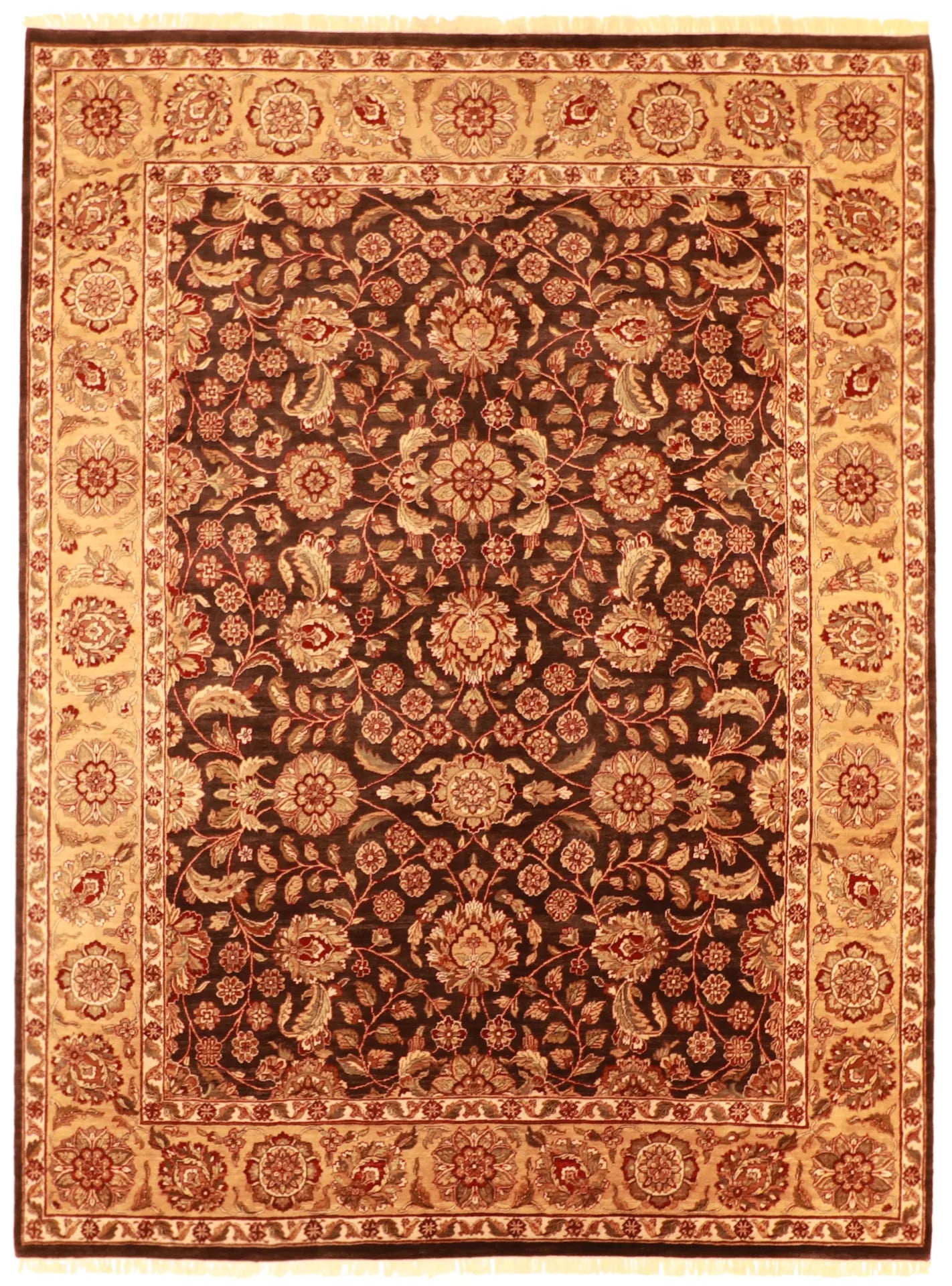 9x12 - Tabriz Fine All Over Rectangle - Hand Knotted Rug