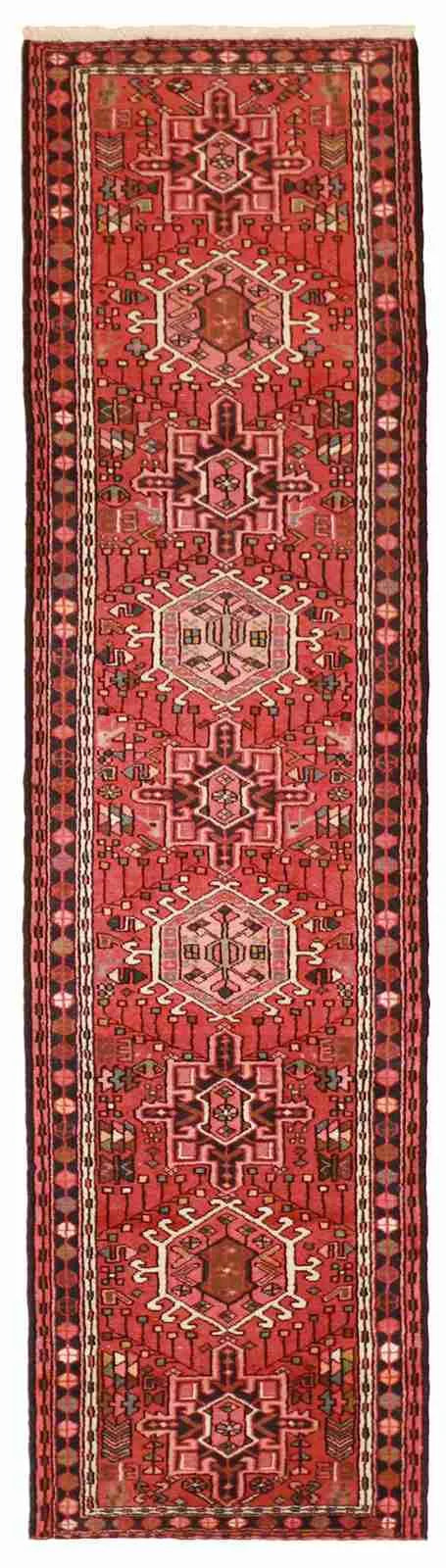 Runner - Karajeh Fine Geometric Rectangle - Hand Knotted Rug