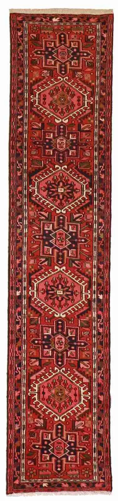 Runner - Karajeh Fine Geometric Rectangle - Hand Knotted Rug