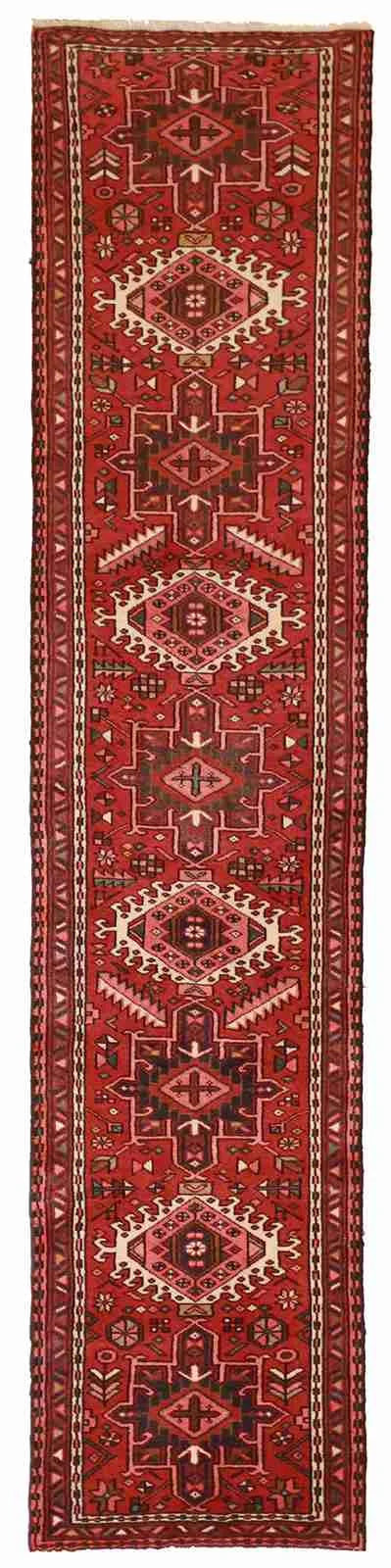 Runner - Karajeh Fine Geometric Rectangle - Hand Knotted Rug