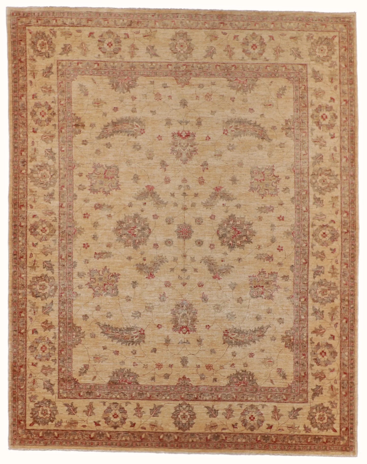 8x10 - Kashan Fine All Over Rectangle - Hand Knotted Rug