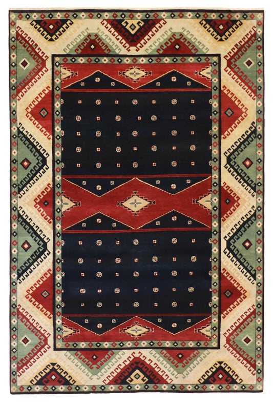 6x9 - Zapotec Wool All Over Rectangle - Hand Knotted Rug