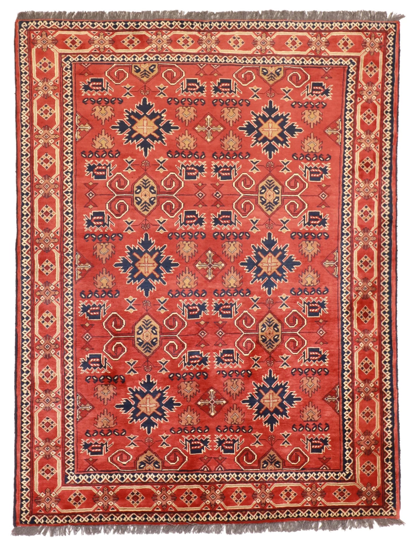5x7 - Gashgai Fine All Over Rectangle - Hand Knotted Rug