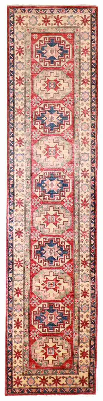 Runner - Bakshaish Fine Geometric Rectangle - Hand Knotted Rug