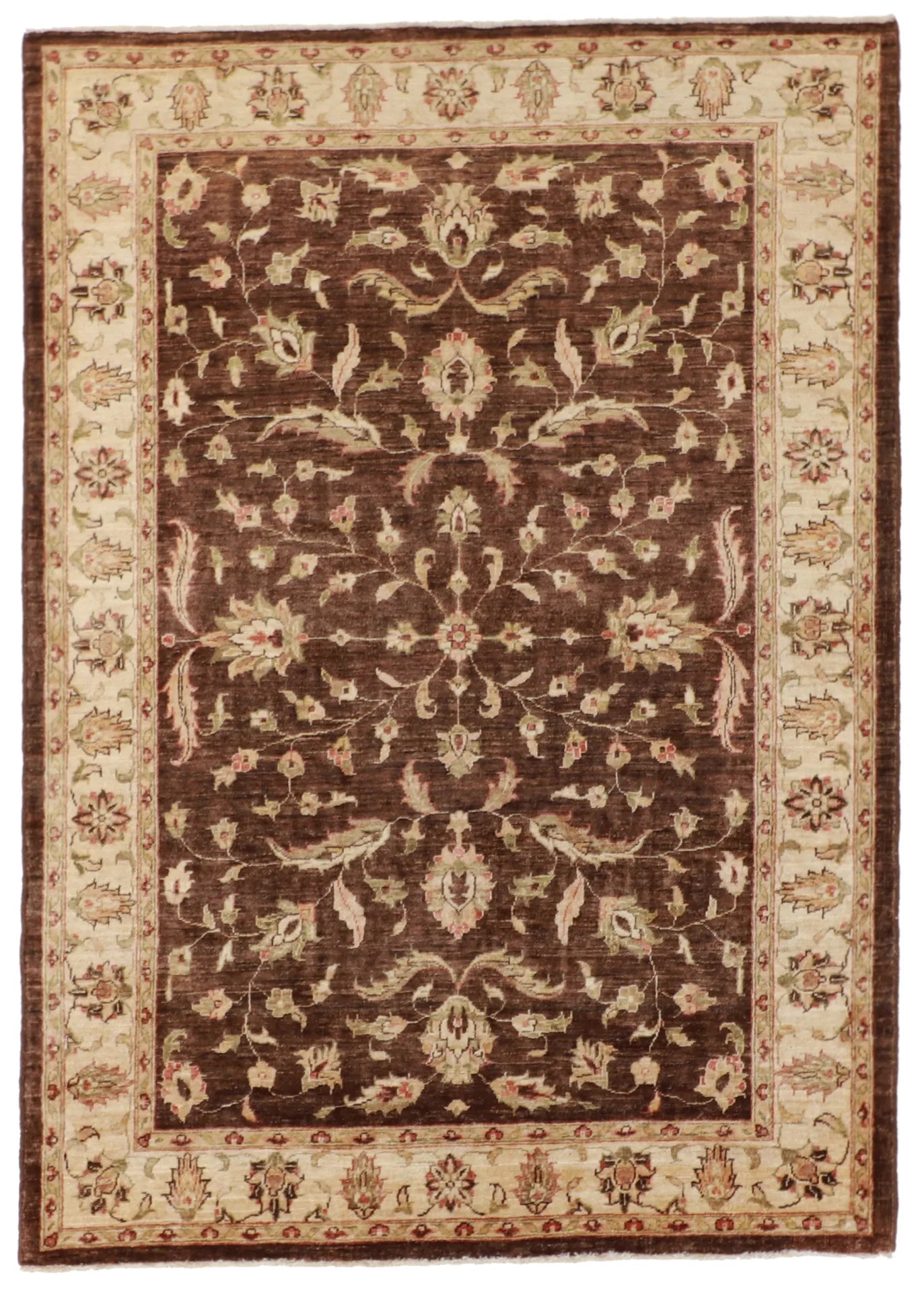 5x7 - Frahan Fine/Wool All Over Rectangle - Hand Knotted Rug
