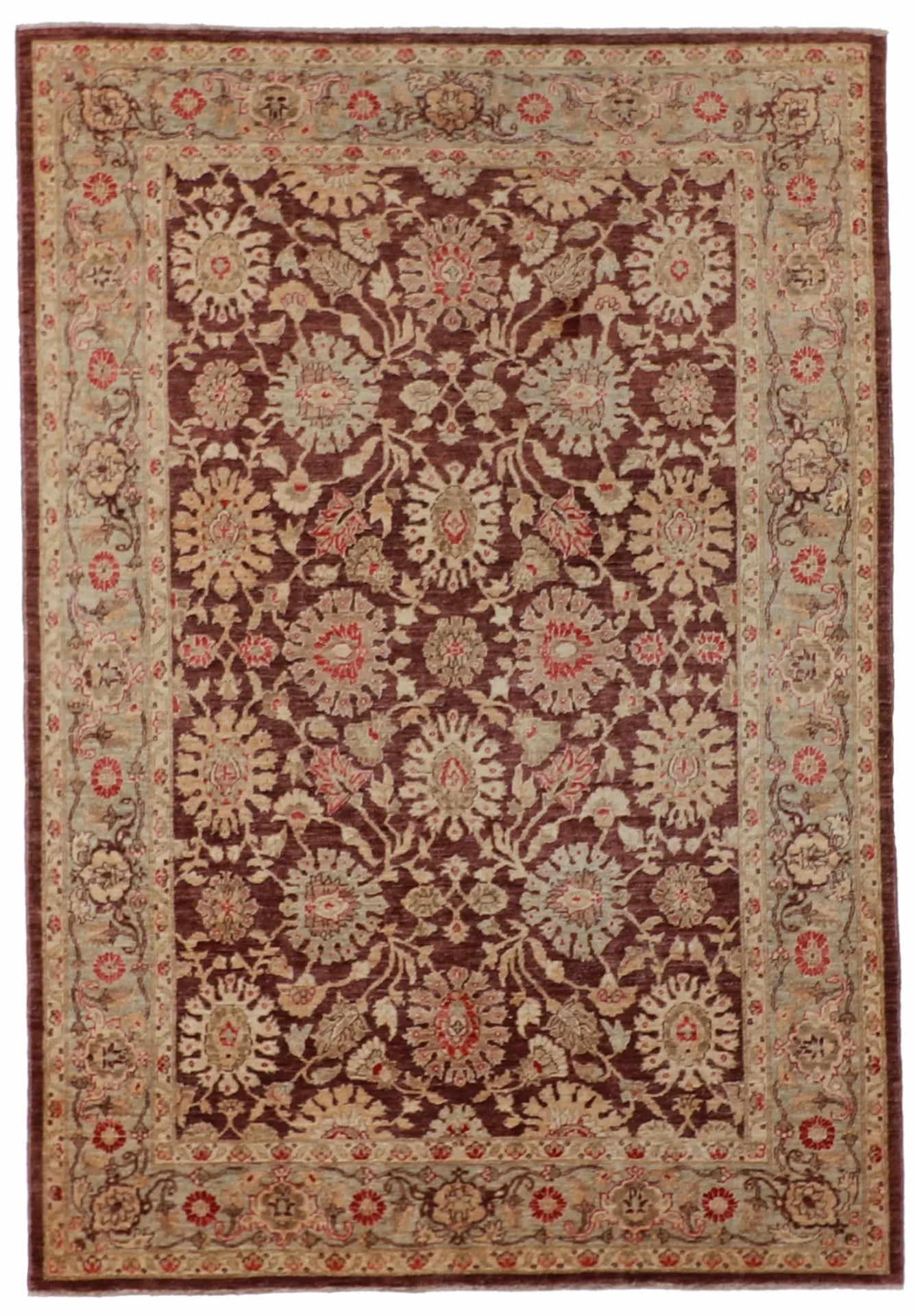 6x9 - Yazd Wool All Over Rectangle - Hand Knotted Rug