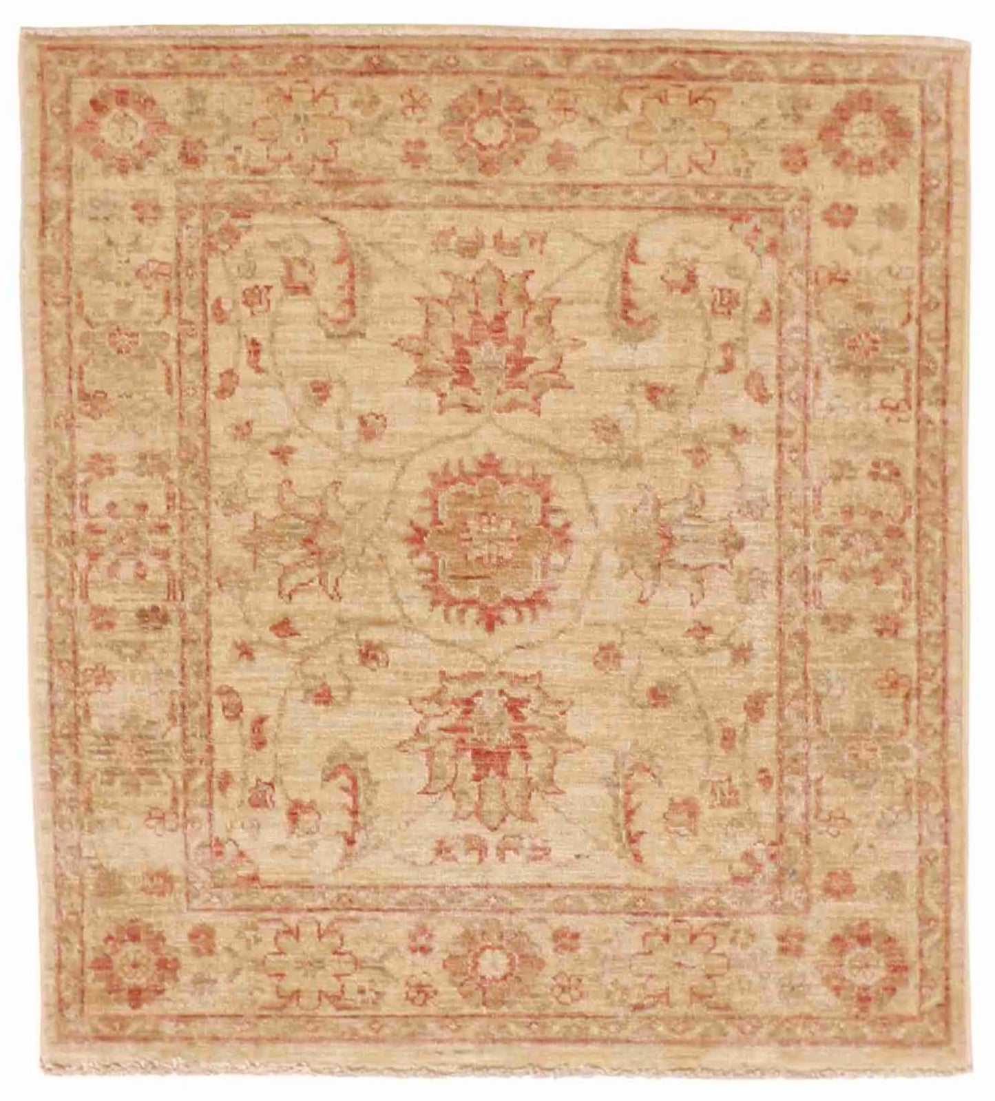 3.1x3.5 - Laver Fine/Wool All Over Rectangle - Hand Knotted Rug