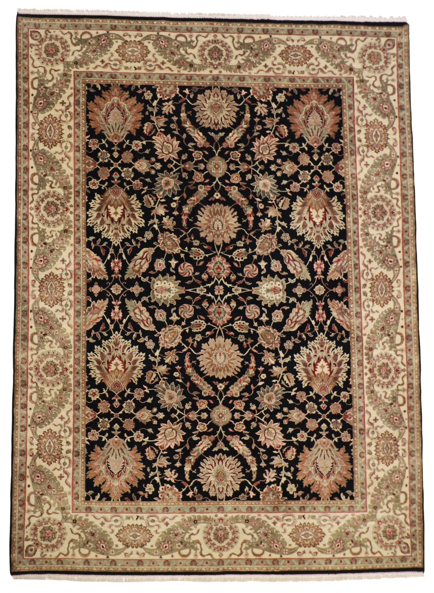 9 x12 - Sh Abbas Fine All Over Rectangle - Hand Knotted Rug