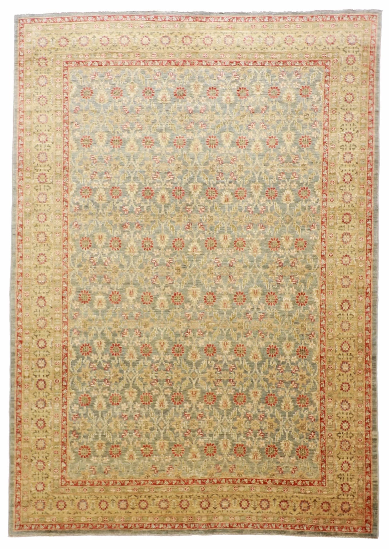 6x9 - Teharan Fine All Over Rectangle - Hand Knotted Rug
