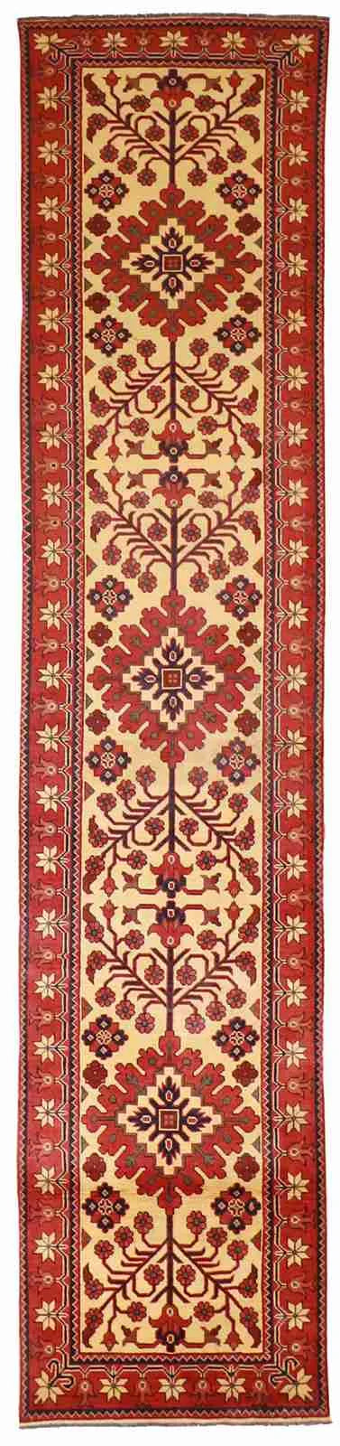 Runner - Tabriz Fine Geometric Rectangle - Hand Knotted Rug