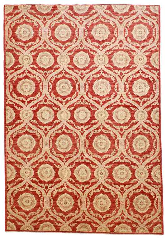 6x9 - Sultan Abad Fine Wool All Over Rectangle - Hand Knotted Rug