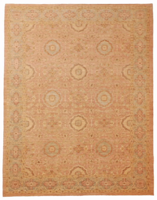 9x12 - Oushak Fine All Over Rectangle - Hand Knotted Rug