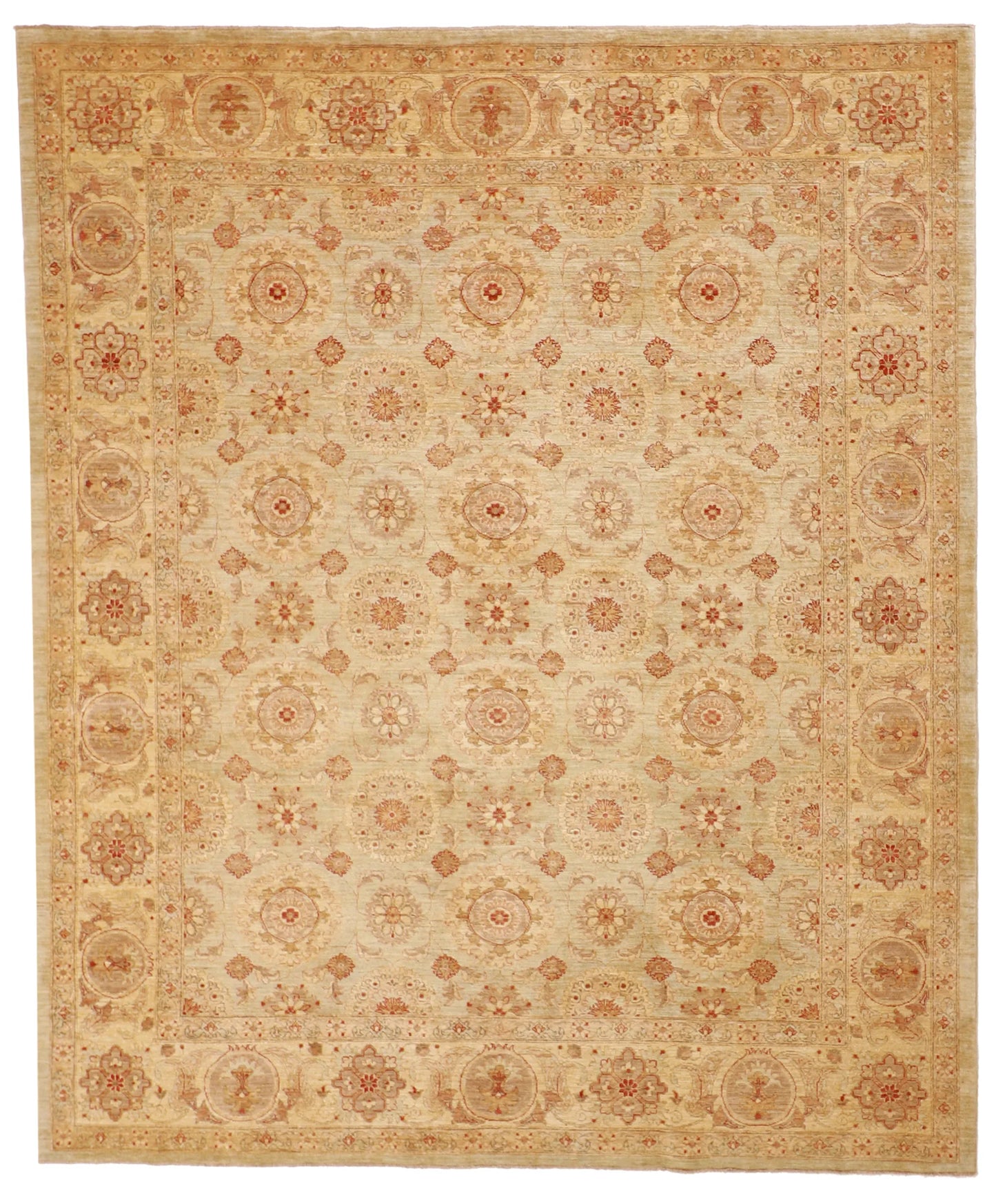 8x10 - Kerman Wool All Over Rectangle - Hand Knotted Rug