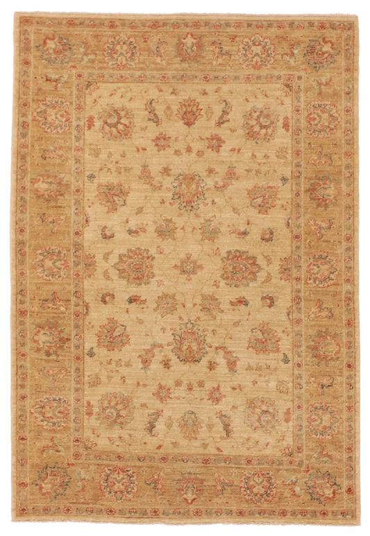 4.1x6 - Kerman Fine/Wool All Over Rectangle - Hand Knotted Rug