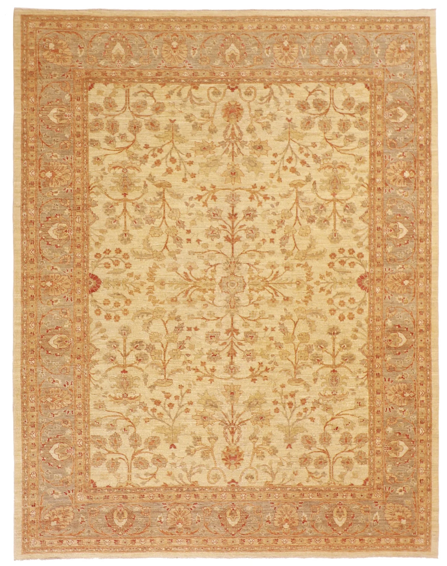8x10 - Kashan Wool All Over Rectangle - Hand Knotted Rug