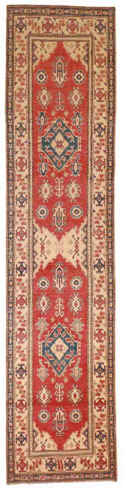 Runner - Heriz Fine Geometric Rectangle - Hand Knotted Rug