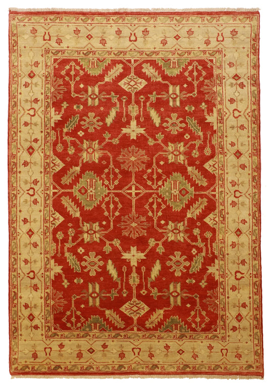 6x9 - Heriz Wool All Over Rectangle - Hand Knotted Rug