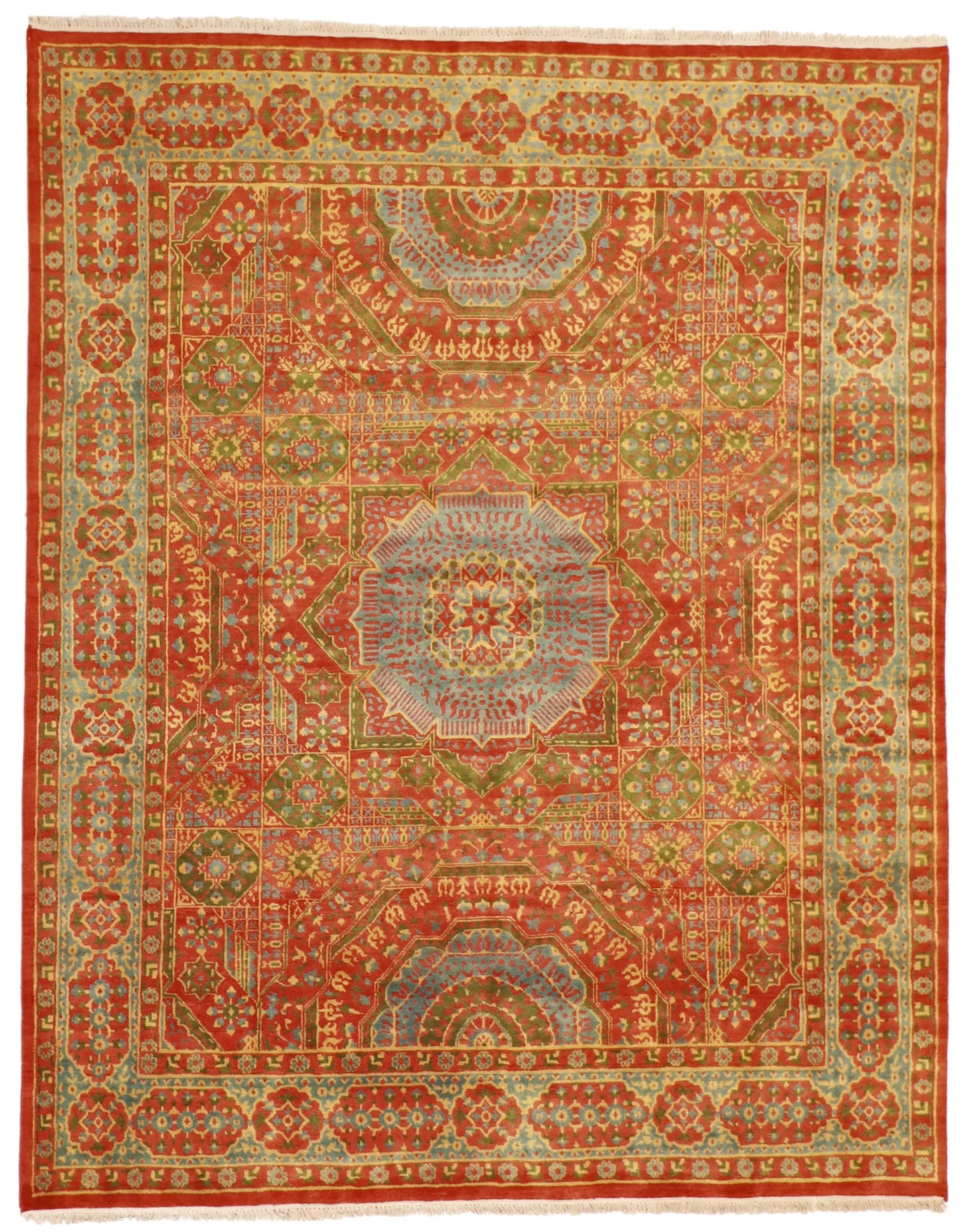 8x10 - Ingles Wool All Over Rectangle - Hand Knotted Rug