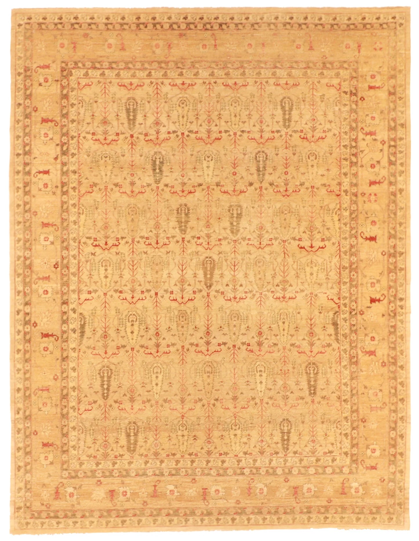 9x12 - Malayer Fine Wool All Over Rectangle - Hand Knotted Rug