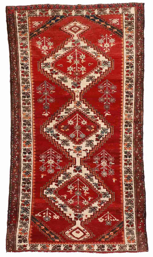 6x9 - Shiraz Fine/Wool Geometric Rectangle - Hand Knotted Rug