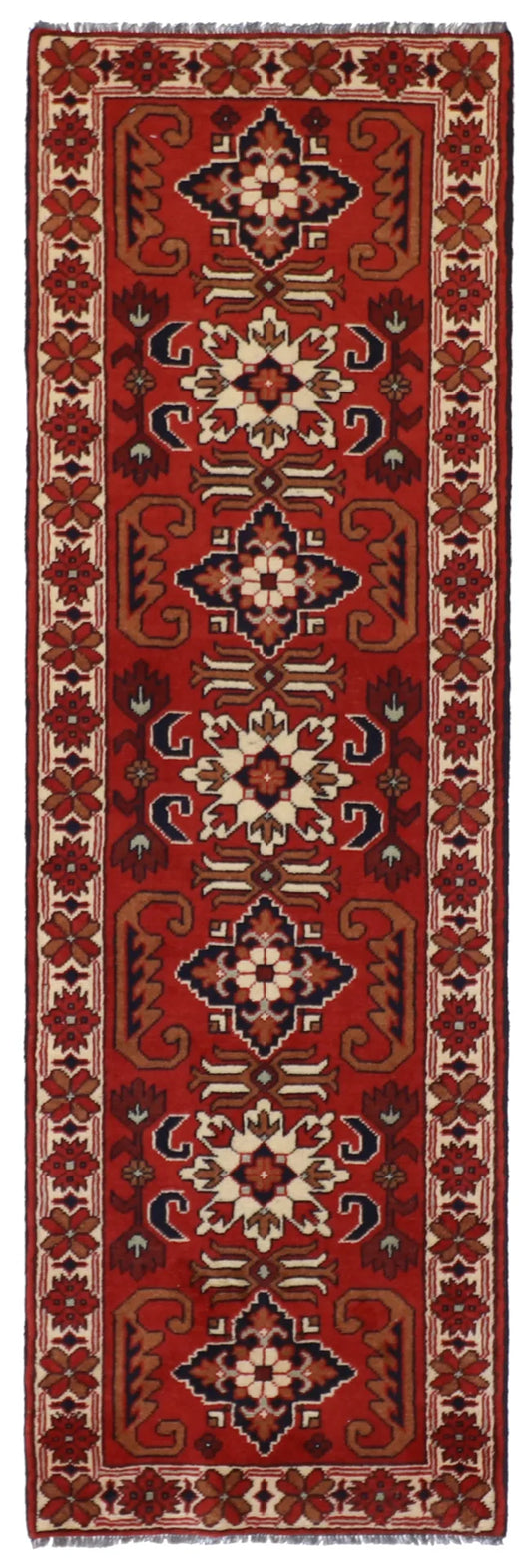 Runner - Kazak Fine All Over Rectangle - Hand Knotted Rug