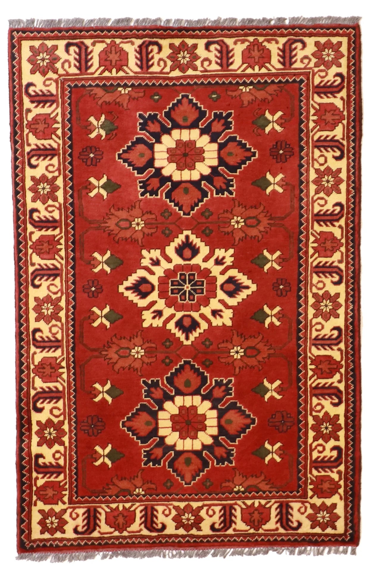 3.3x5 - Gashgai Fine/Wool All Over Rectangle - Hand Knotted Rug