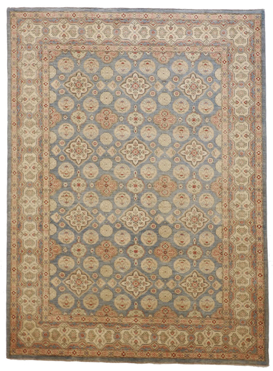 6x9 - Qum Wool All Over Rectangle - Hand Knotted Rug