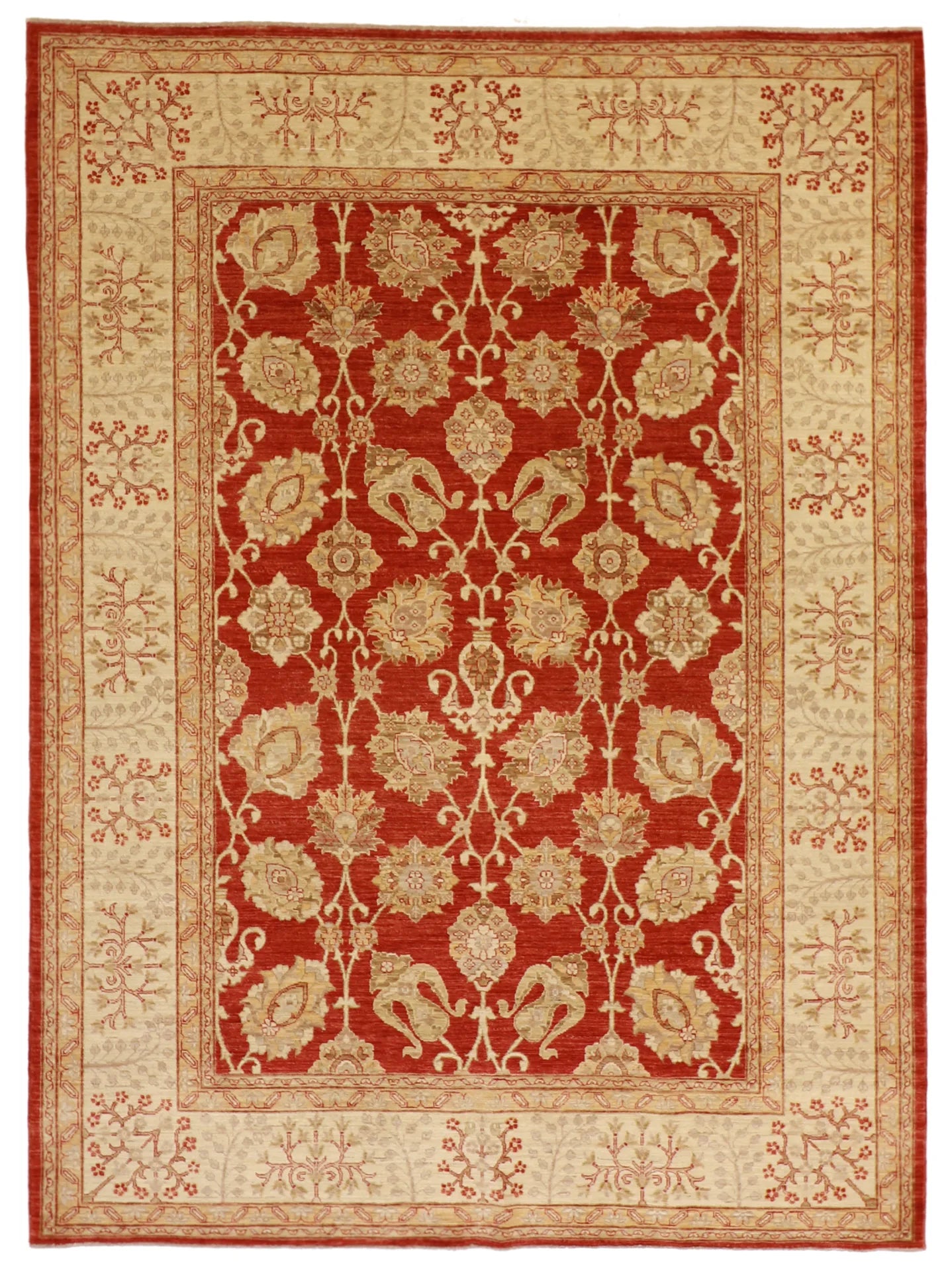 6x9 - Tabriz Wool All Over Rectangle - Hand Knotted Rug