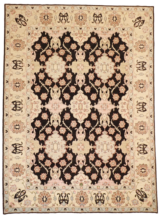 9x12 - Sarouk Fine/Wool Floral Rectangle - Hand Knotted Rug