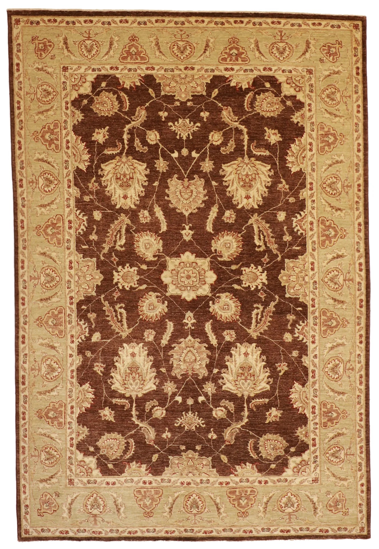 6x9 - Isfahan Wool All Over Rectangle - Hand Knotted Rug