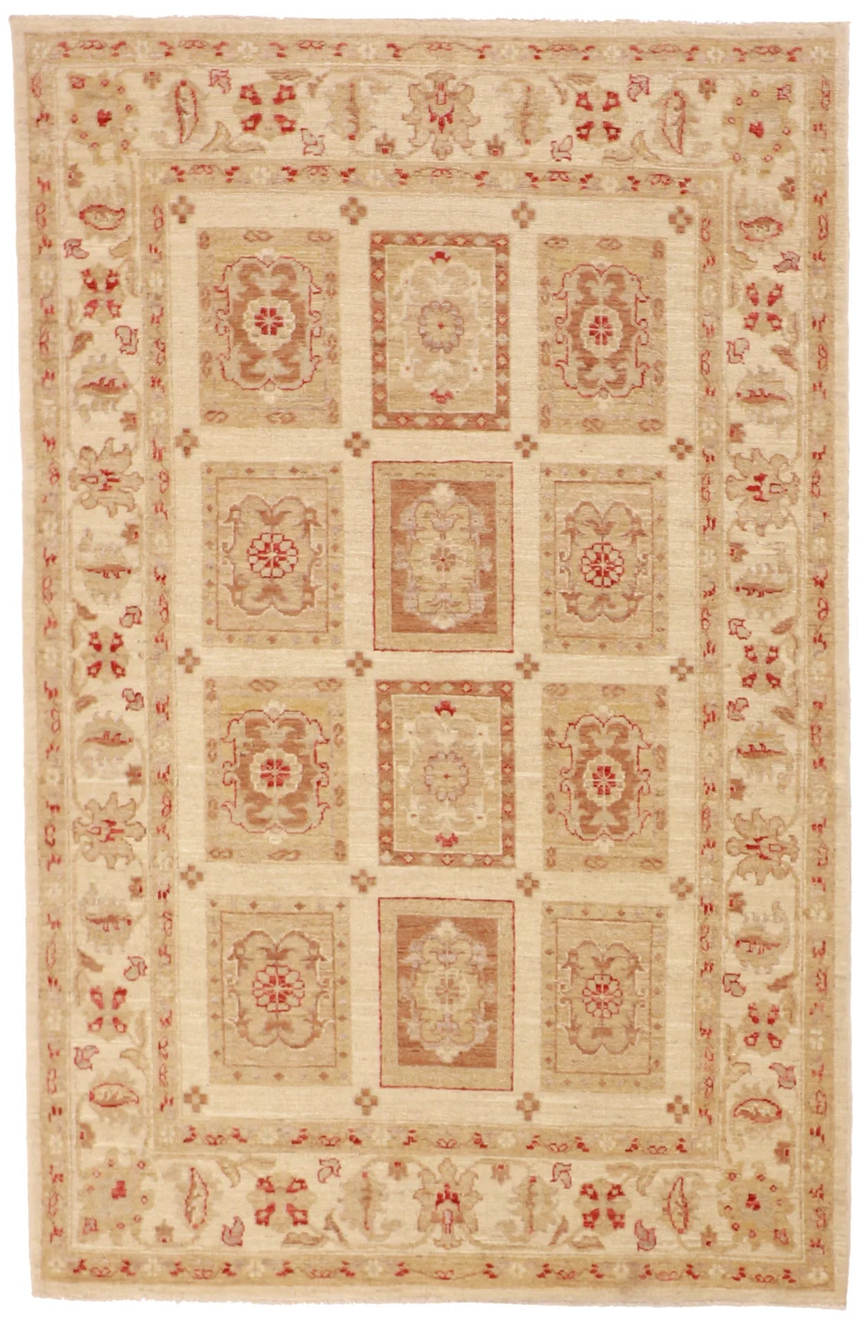 4.2x6.6 - Fine/Wool All Over Rectangle - Hand Knotted Rug