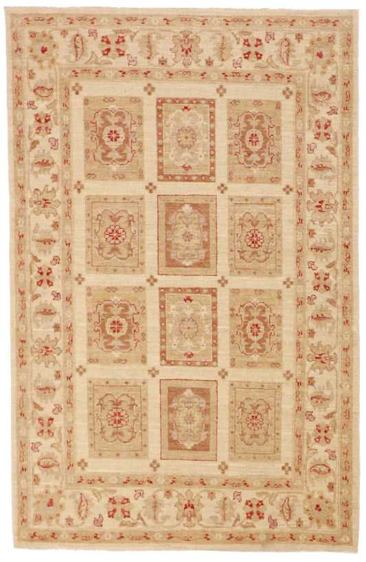 4x6 - Frahan Fine/Wool All Over Rectangle - Hand Knotted Rug