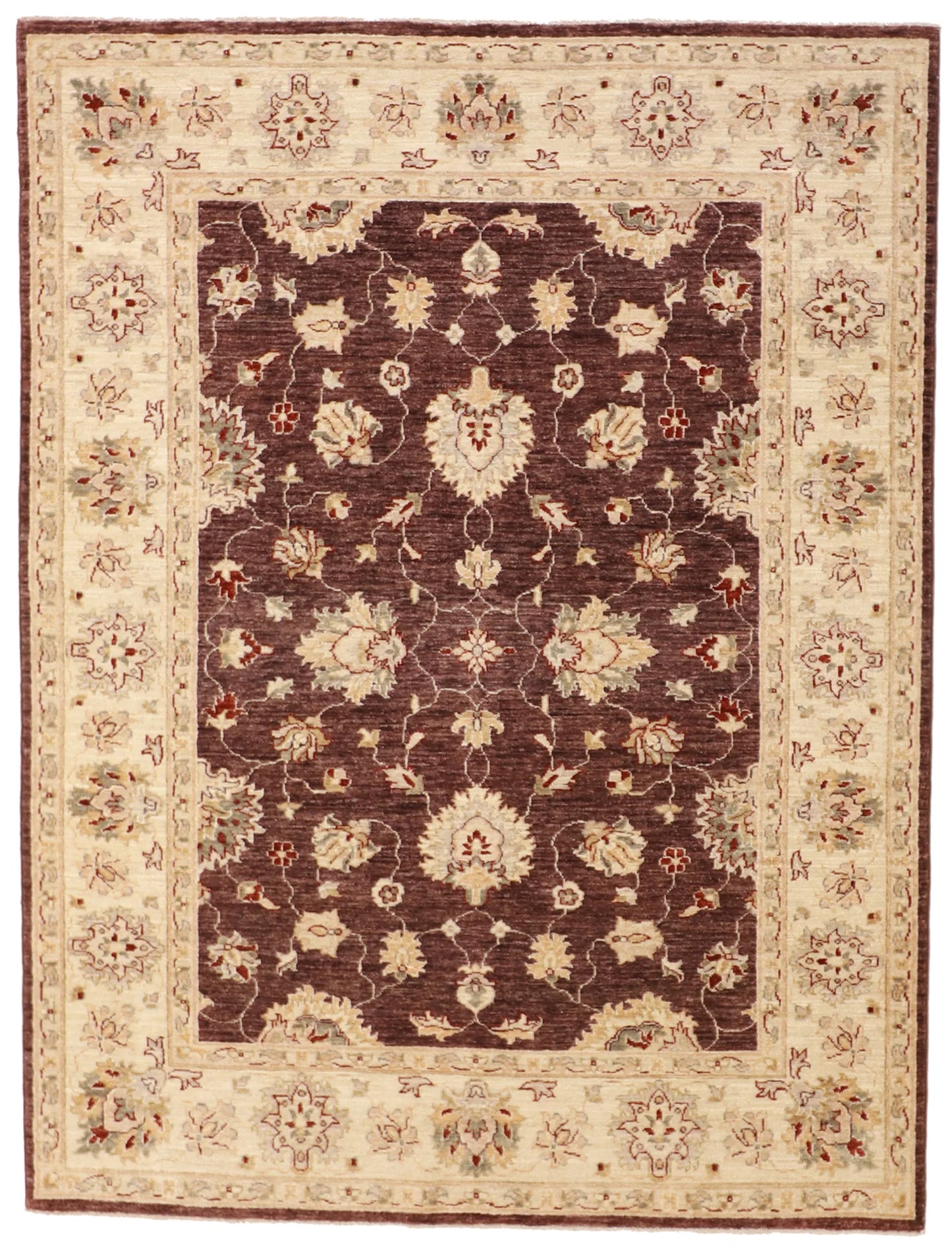 5x7 - Naine Fine All Over Rectangle - Hand Knotted Rug