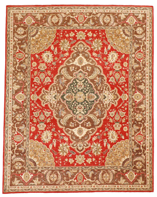 8x10 - Tabriz Fine Medallion Rectangle - Hand Knotted Rug