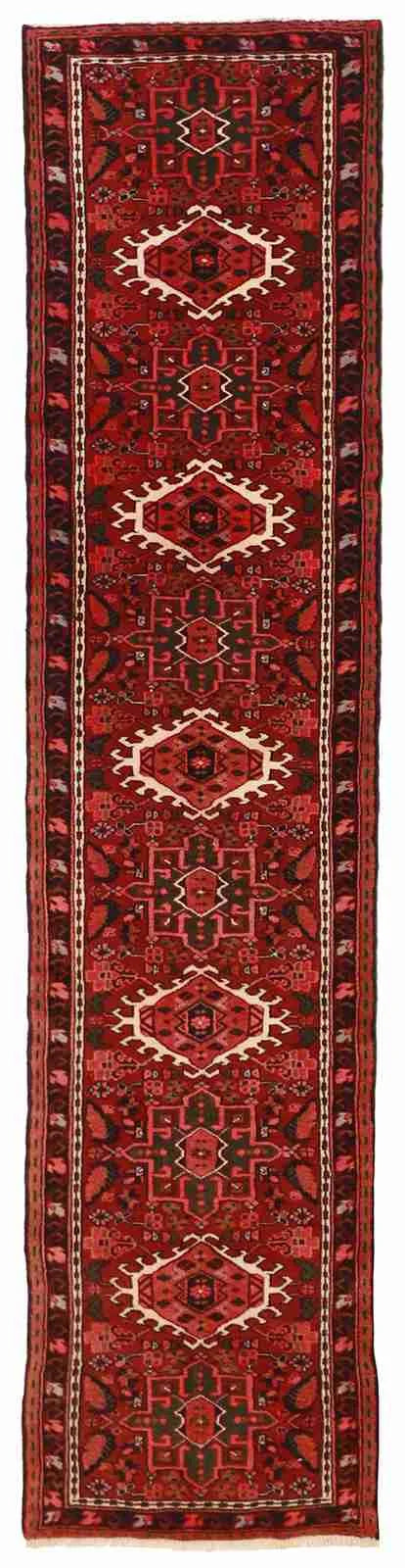 Runner - Karajeh Fine Geometric Rectangle - Hand Knotted Rug