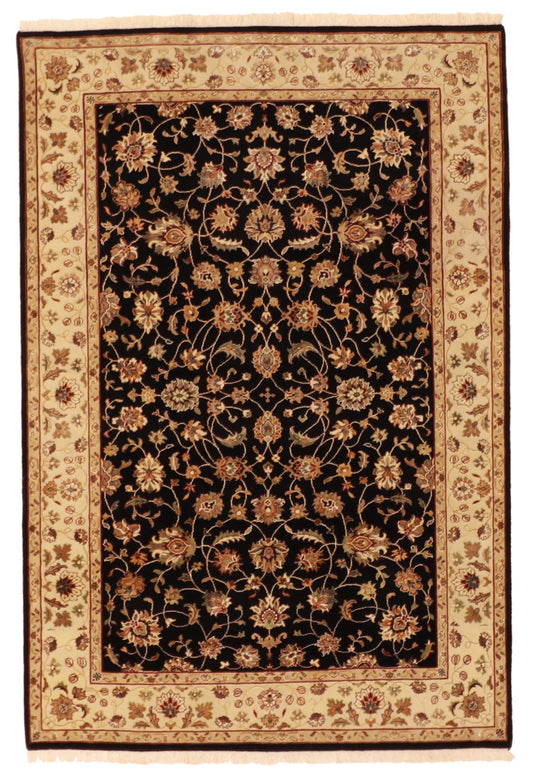 4x6 - Tabriz Silk/Wool All Over Rectangle - Hand Knotted Rug