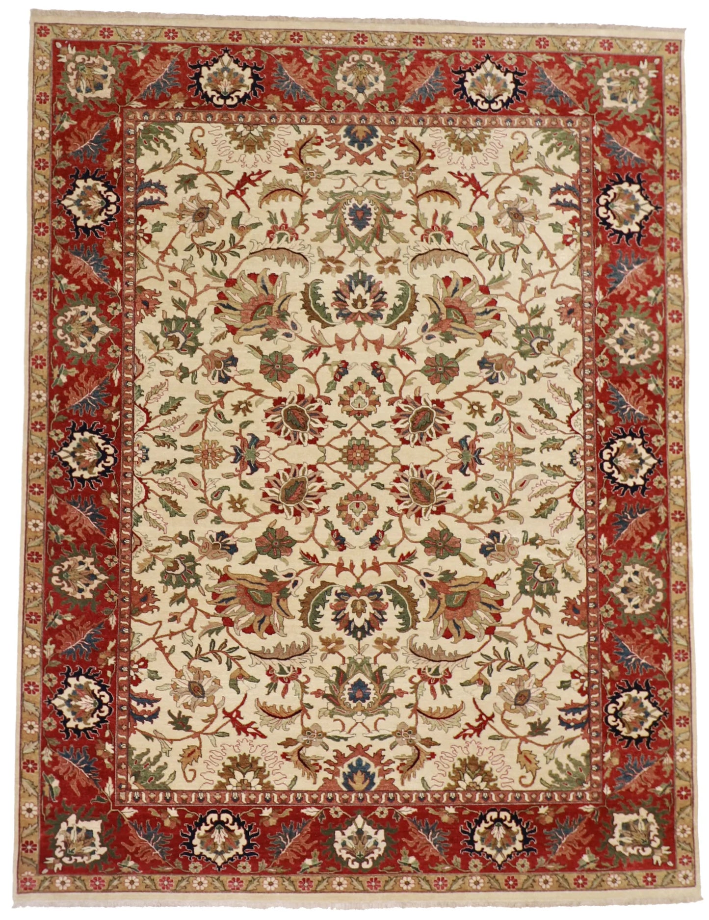 9 x12 - Kashan Fine/Wool All Over Rectangle - Hand Knotted Rug