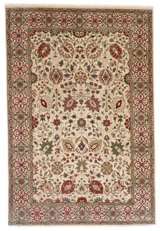 6x9 - Sarouk Fine All Over Rectangle - Hand Knotted Rug