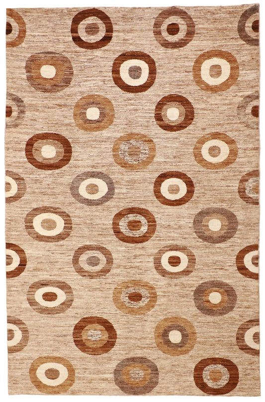 7x10 - Modern Wool All Over Rectangle - Hand Knotted Rug