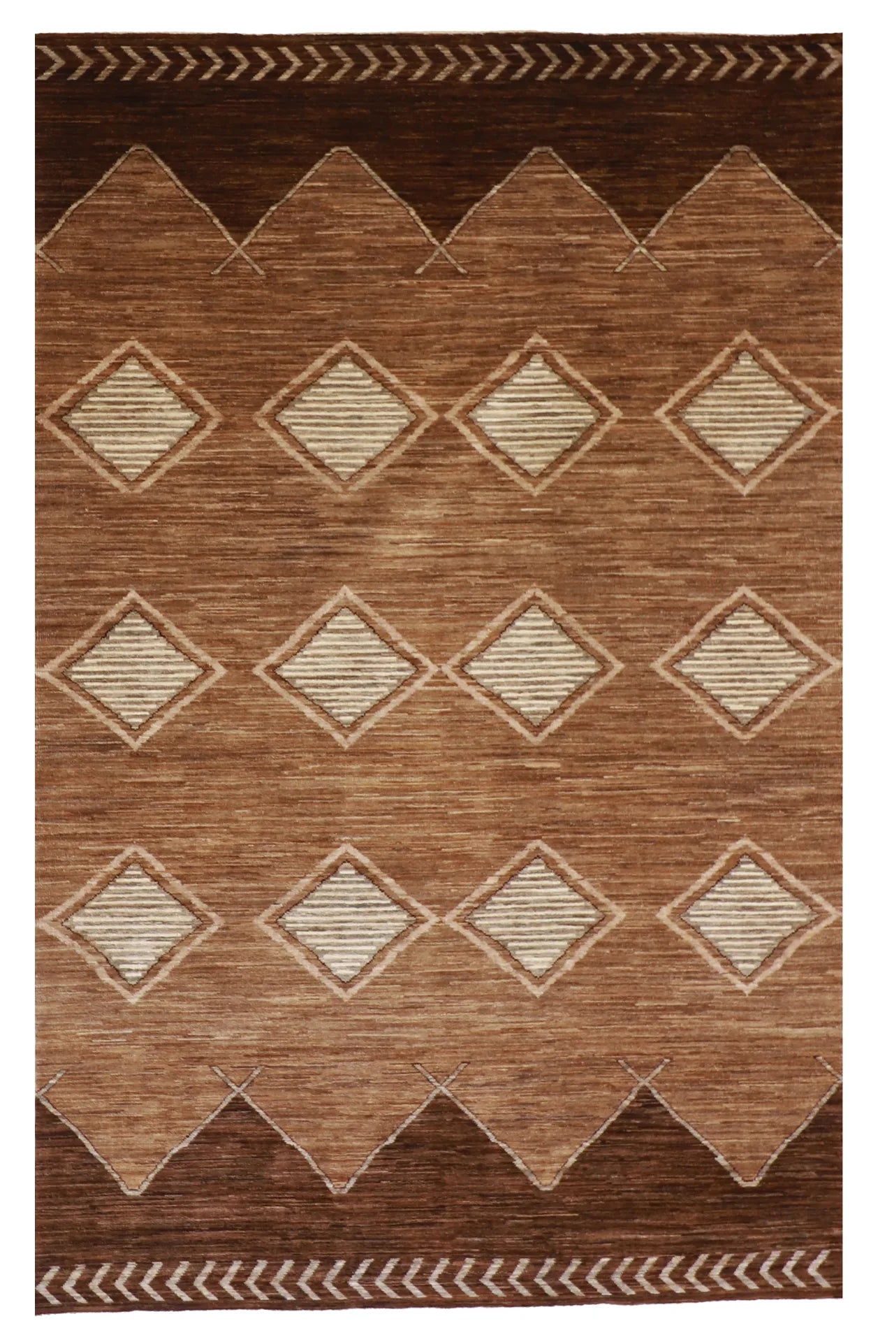 6x9 - Mountain Modern Fine All Over Rectangle - Hand Knotted Rug
