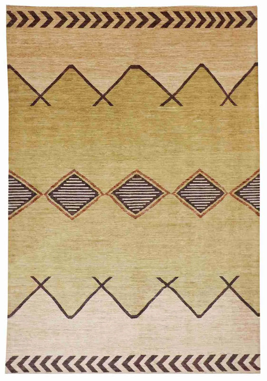 6x9 - Mountain  Modern Wool All Over Rectangle - Hand Knotted Rug