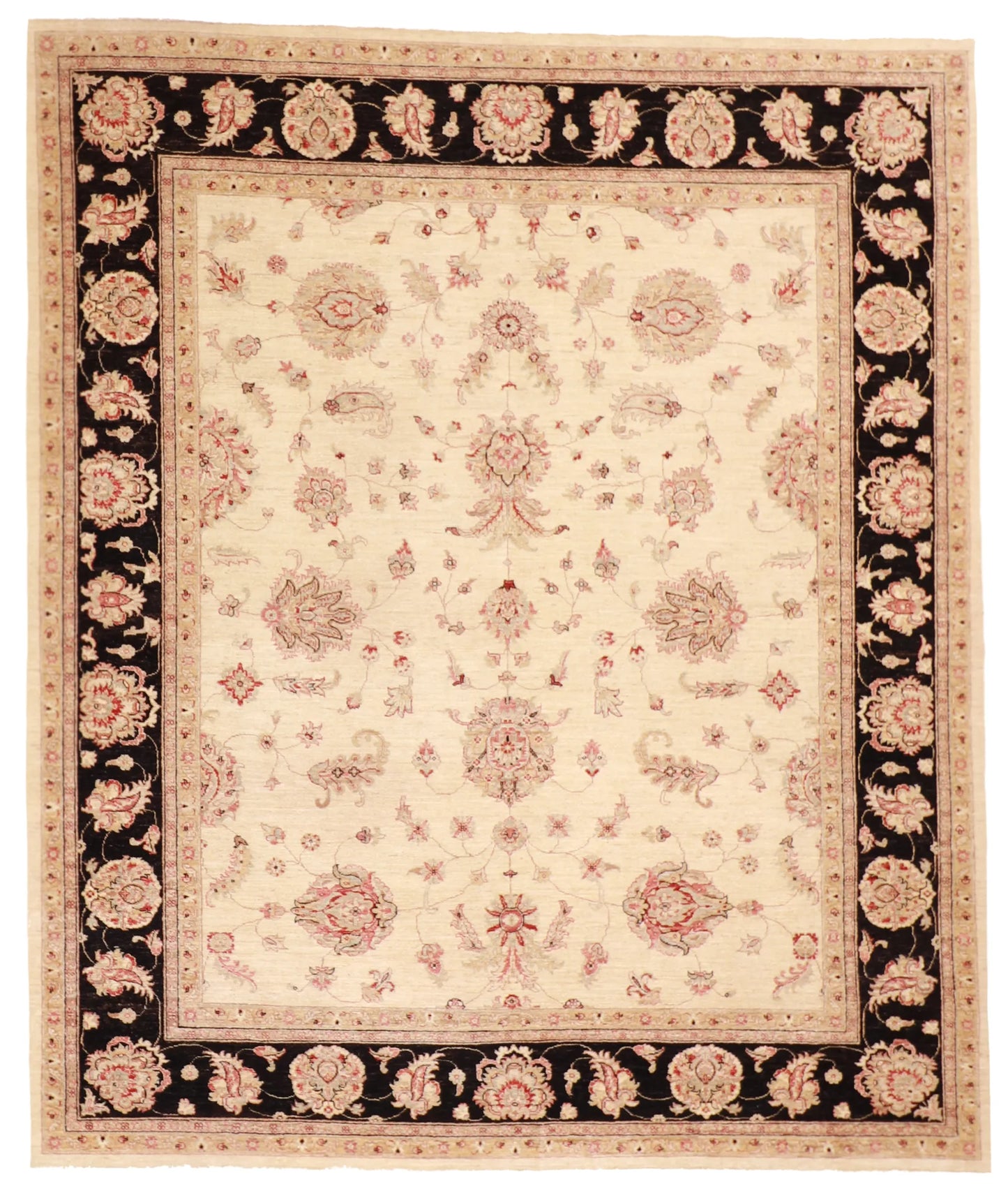 8x10 - Isfahan Wool All Over Rectangle - Hand Knotted Rug
