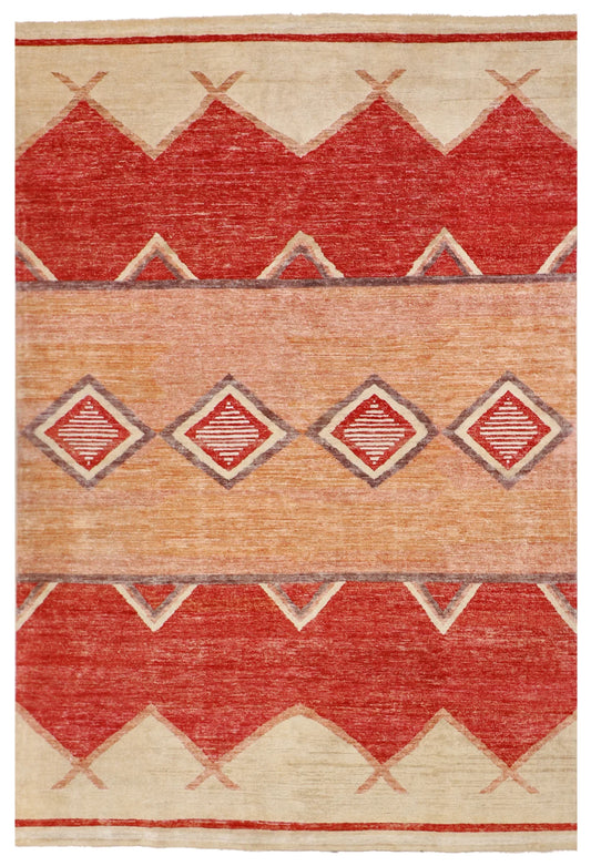 7x10 - Mountain  Modern Wool All Over Rectangle - Hand Knotted Rug