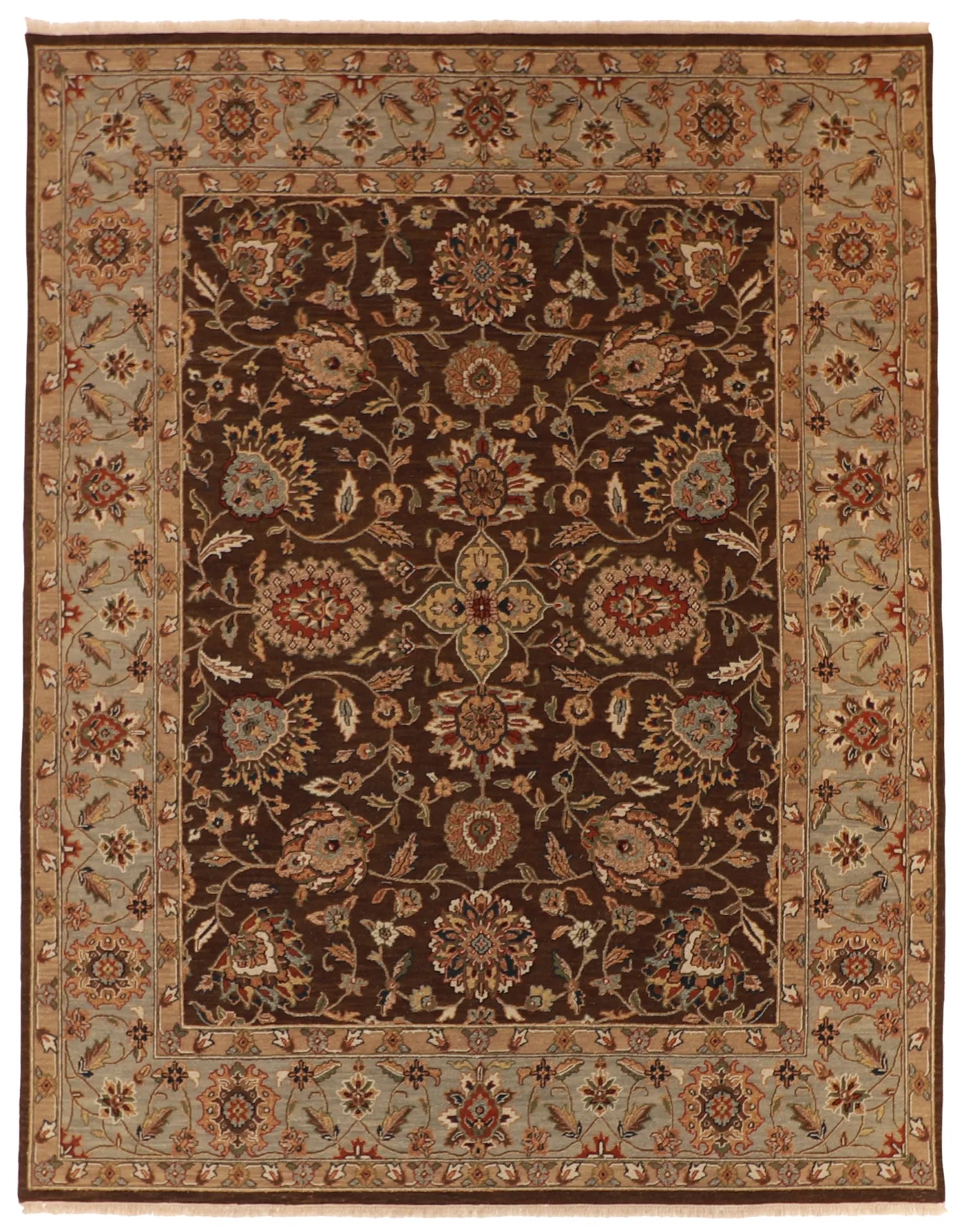 8x10 - Soumak Tabriz Wool All Over Rectangle - Hand Knotted Rug