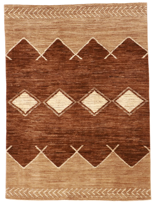 5x7 - Mountain Modern Fine/Wool Geometric Rectangle - Hand Knotted Rug